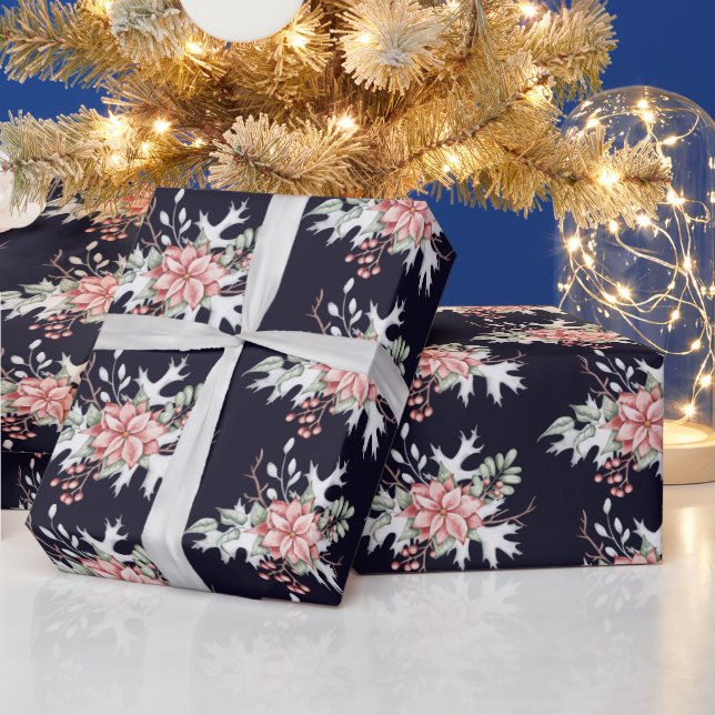 Vattenfärg julstjärna presentpapper (Helgdagar)