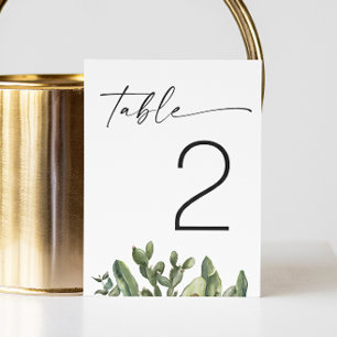 Vattenfärg Kaktus Bröllop Elegant Modern Öken Bordsnummer