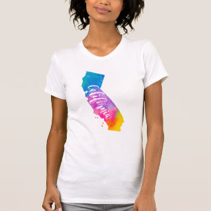 Vattenfärg Kalifornien T Shirt