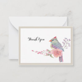 Vattenfärg Kardinal Bird Wand Tack Du Card Anteckningskort