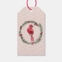 Vattenfärg Kardinal Krans Julpresenttaggar