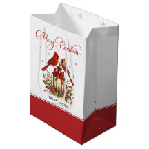 Vattenfärg Kardinalfåglar på jullykta