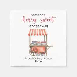 Vattenfärg kärra bär Baby shower Pappersservett