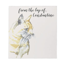 Vattenfärg Katt Orange Vit Tabby från höftbenet Anteckningsblock