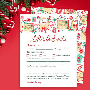 Vattenfärg Kids Brev till Santa Papprare Lakan