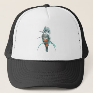 Vattenfärg Kingfisher Bird Logotyp Art Keps