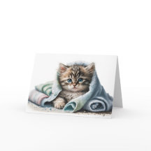 Vattenfärg Kitten för att komma snart