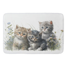 Vattenfärg Kittens i Grass
