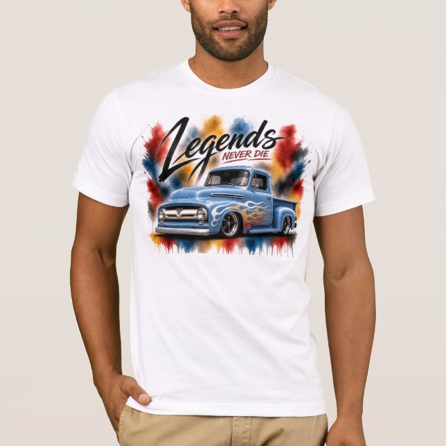 Vattenfärg Klassisk Lastbil T-Shirt (Framsida)