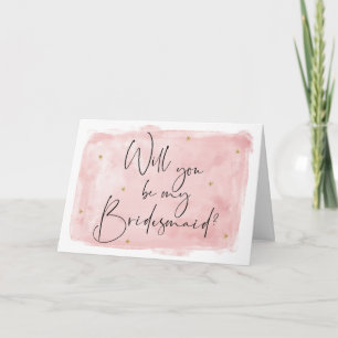 vattenfärg kommer du att bli mitt Bridesmaid-kort Kort