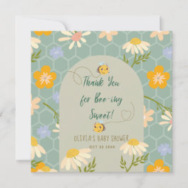 Vattenfärg könsneutral Mamma till Biet baby shower Tack Kort