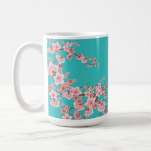 Vattenfärg Körsbärsblom Kaffe Mugg