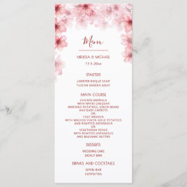 Vattenfärg Körsbärsblom Wedding Meny