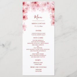 Vattenfärg Körsbärsblom Wedding Meny