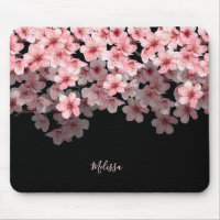 Vattenfärg Körsbärsblommor Svart Rosa | Ditt Namn