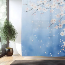 Vattenfärg Körsbärsblomskaskad Japansk stil