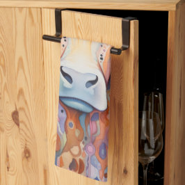 Vattenfärg Kow, bubbelmjuk Kökshandduk