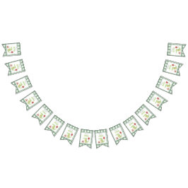 Vattenfärg krokodil 1:a födelsedag vimplar