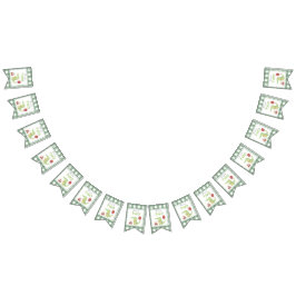 Vattenfärg krokodil 2:a födelsedag vimplar