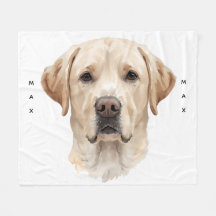 Vattenfärg Labrador Retriever Mjuk Fleece Husdjur