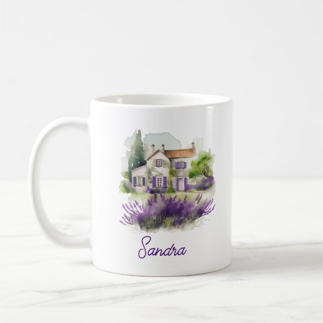 Vattenfärg Land Home Kaffemugg (Vänster)