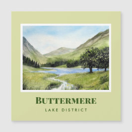 Vattenfärg Landskapsmålning för Sjö Buttermere