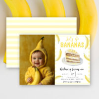 Vattenfärg Låt oss Go Bananas Födelsedagsfest