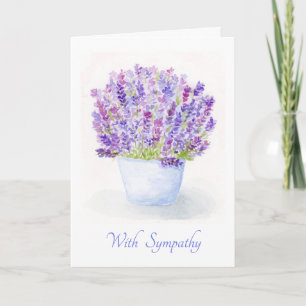 Vattenfärg Lavendel Blommig SYMPATI Kort