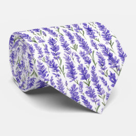 Vattenfärg Lavendel Blommönster Slips