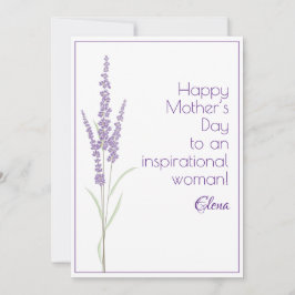 Vattenfärg lavendel mors dag julkort