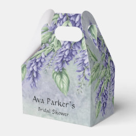 Vattenfärg Lavendel Wisteria Bröllopsdusch Presentaskar