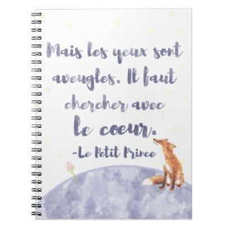 Vattenfärg Le Petit Prince lite princen Anteckningsbok Med Spiral