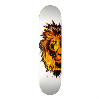 Vattenfärg Lejonare halvAnsikte Mini Skateboard Bräda 18,5 Cm