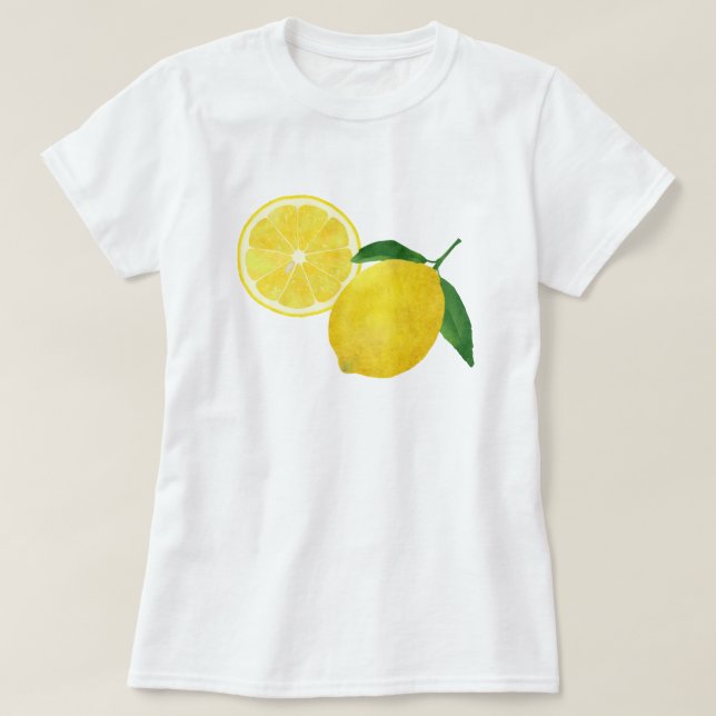 Vattenfärg Lemon 07 T Shirt (Design framsida)