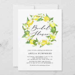Vattenfärg Lemon Blommar Möhippa av andning Inbjudningar