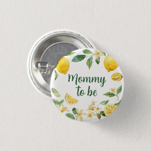 Vattenfärg Lemon Blossom-knapp för blivande Mamma Knapp