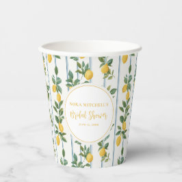 Vattenfärg Lemon Bröllopsfest Italiensk Vintage