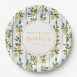 Vattenfärg Lemon Bröllopsfest Italiensk Vintage