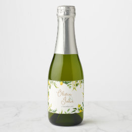 Vattenfärg Lemon Citrus Grön Bröllop