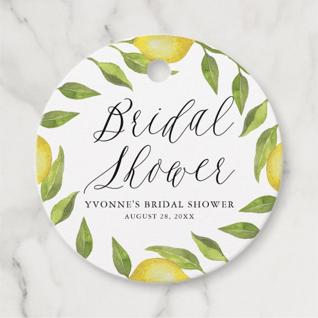 Vattenfärg Lemon Greenery Wandeine Möhippa Gåvor Etiketter (Framsida)