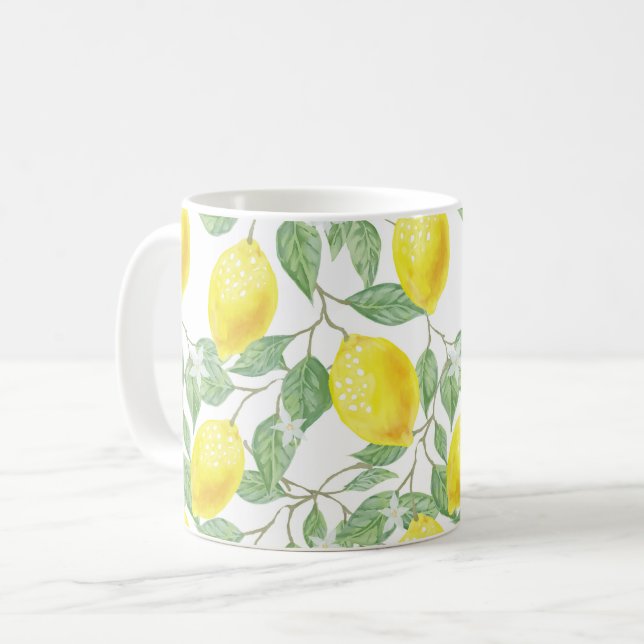 Vattenfärg Lemon Kaffemugg (Framsida vänster)