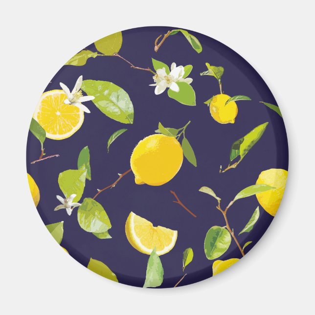 Vattenfärg Lemon & Löv 10 Magnet (Framsidan)