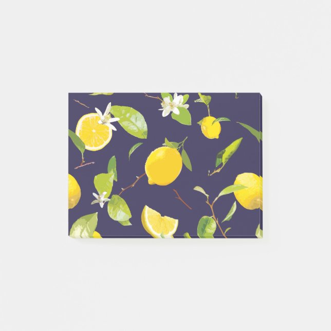 Vattenfärg Lemon & Löv 10 Post-it Block (Framsida)
