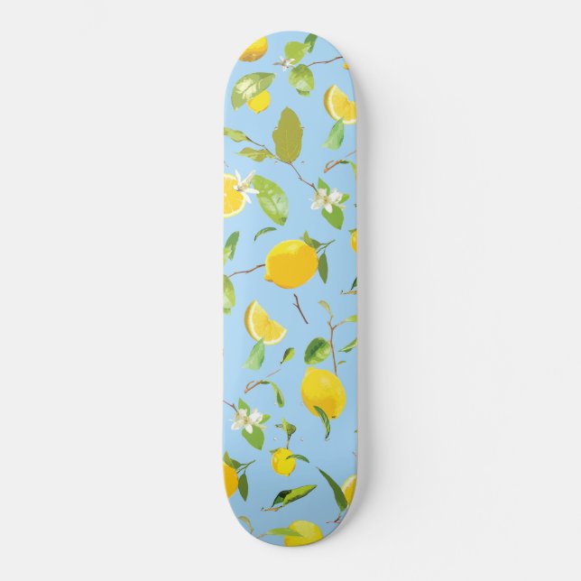 Vattenfärg Lemon & Löv 3 Mini Skateboard Bräda 18,5 Cm (Framsida)