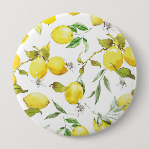 Vattenfärg Lemon Mönster Knapp