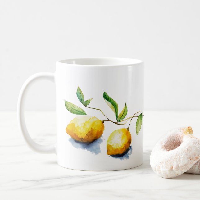 Vattenfärg Lemon Mugg (Med munk)