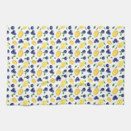 Vattenfärg Lemon och blåbär Kökshandduk