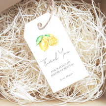 Vattenfärg Lemon Tack Födelsedag