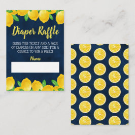 Vattenfärg Lemon Träd Baby Shower Raffle en en Tilläggskort