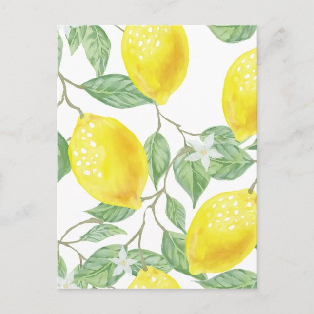 Vattenfärg Lemon Vykort (Framsida)